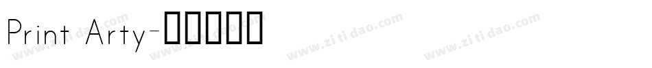 Print Arty字体转换
